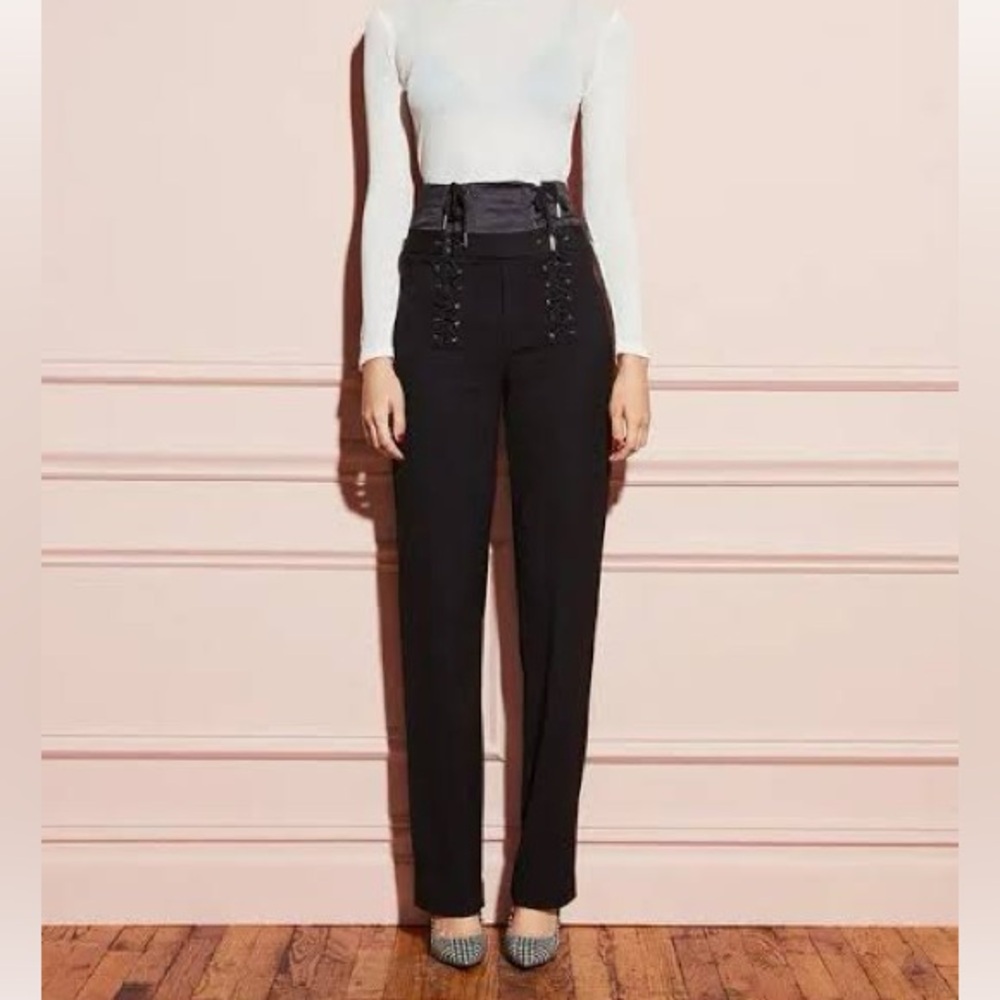 Fleur du Mal Corset Lace-Up Pants